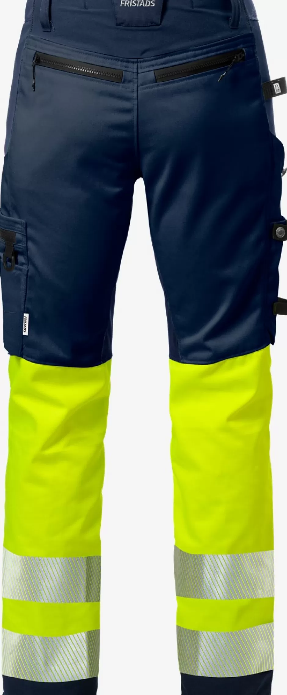 Hot Fristads Hi Vis Håndværker Stretch Bukser Kl.1 2706 Hi-Vis gul/Marine - 171