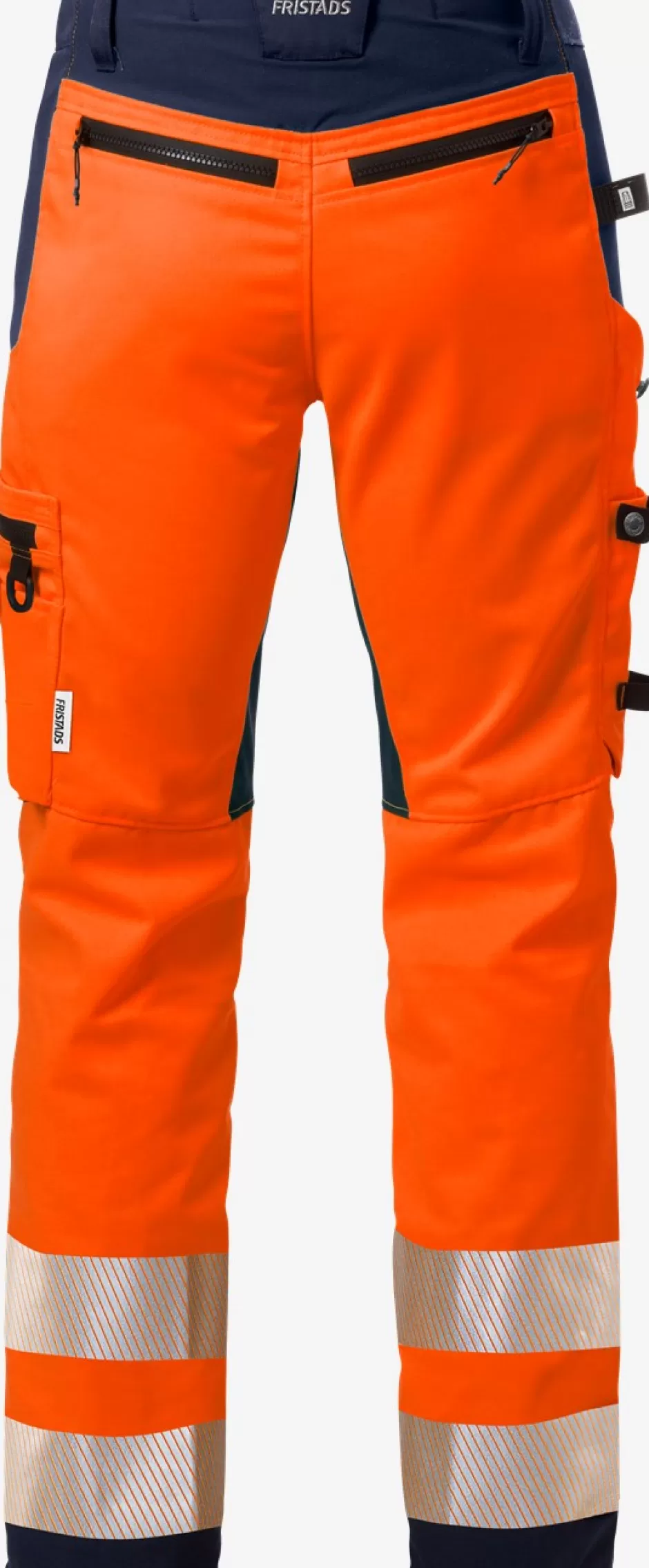 Cheap Fristads Hi Vis Håndværker Stretch Bukser Kl.2 2707 Hi-Vis Orange/Marine - 271