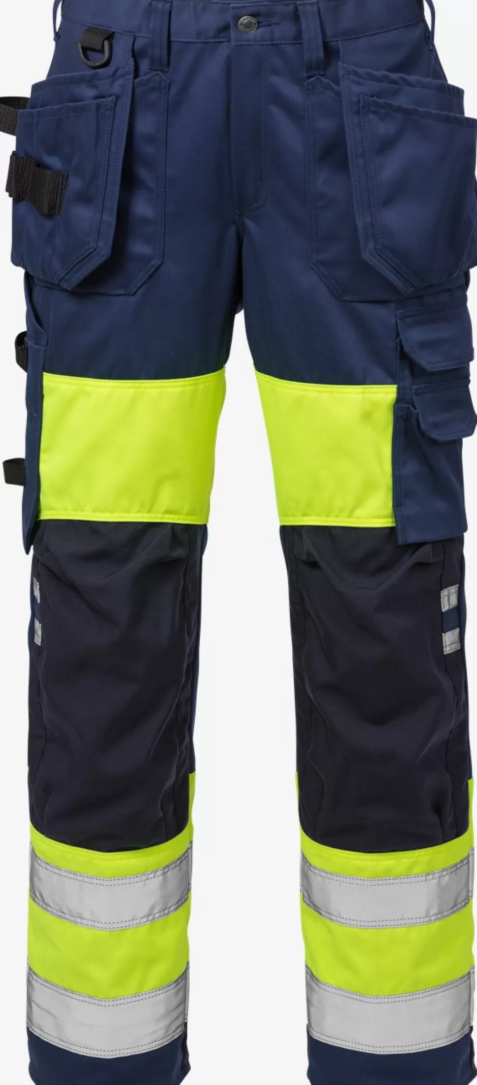 Store Fristads Hi Vis Håndværkerbukser Dame Kl.1 2129 Hi-Vis gul/Marine - 171