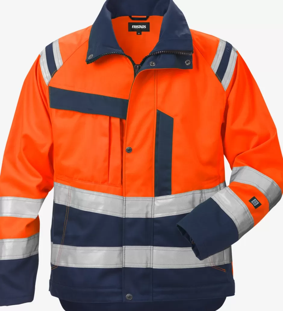 Store Fristads Hi Vis Jakke Dame Kl.2 4129 Hi-Vis Orange/Marine - 271