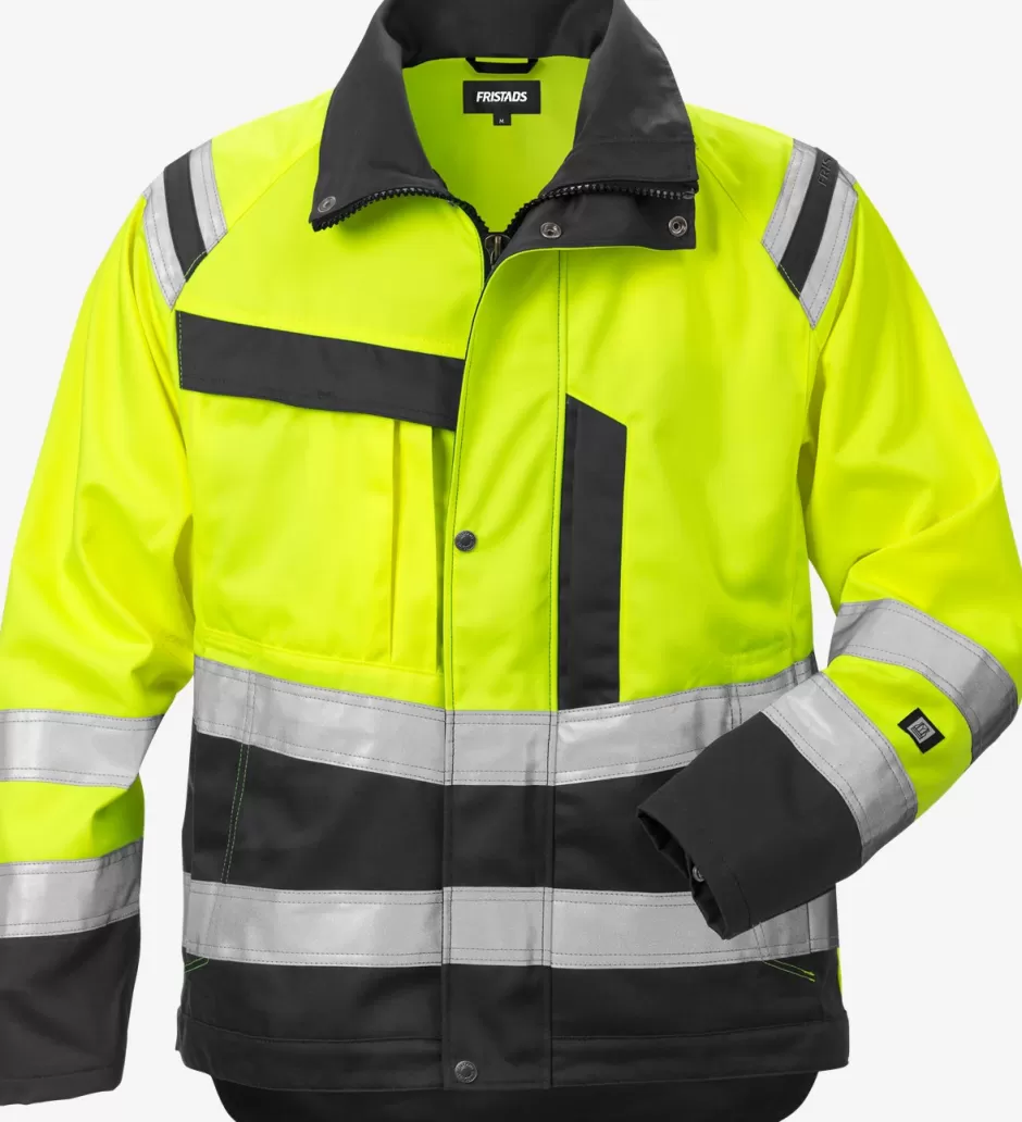 Outlet Fristads Hi Vis Jakke Dame Kl.2 4129 Hi-Vis Gul/Sort - 196