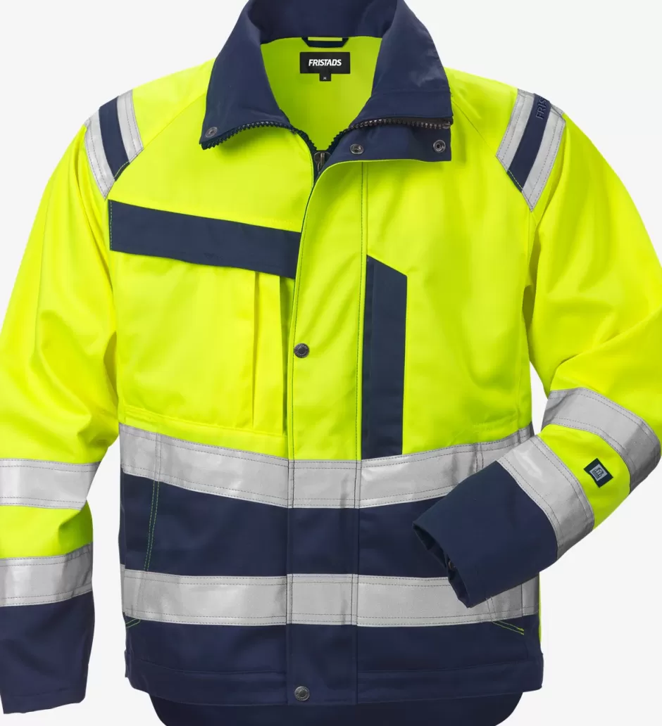 Discount Fristads Hi Vis Jakke Kl.3 4026 Hi-Vis gul/Marine - 171