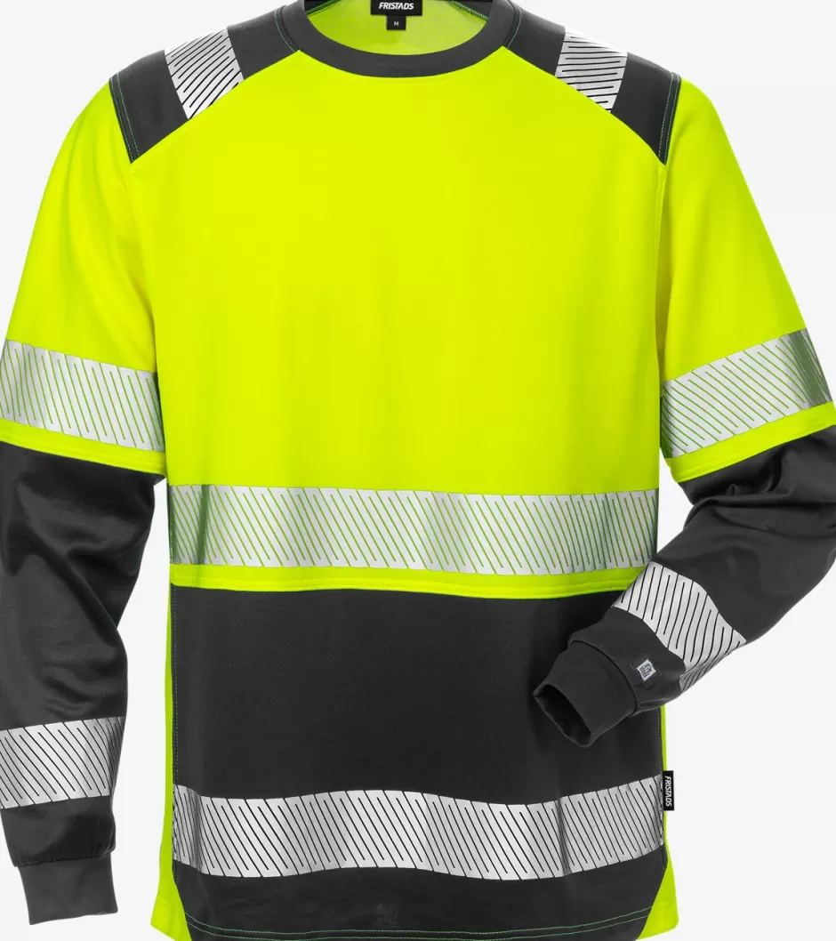 Fashion Fristads Hi Vis Langærmet T-shirt Kl.2 7457 Hi-Vis Gul/Sort - 196