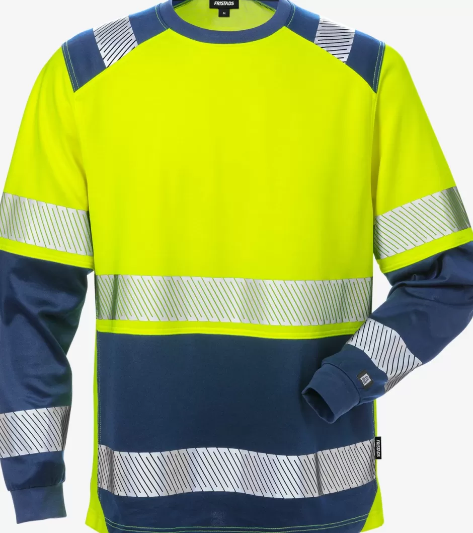 Flash Sale Fristads Hi Vis Langærmet T-shirt Kl.2 7457 Hi-Vis gul/Marine - 171