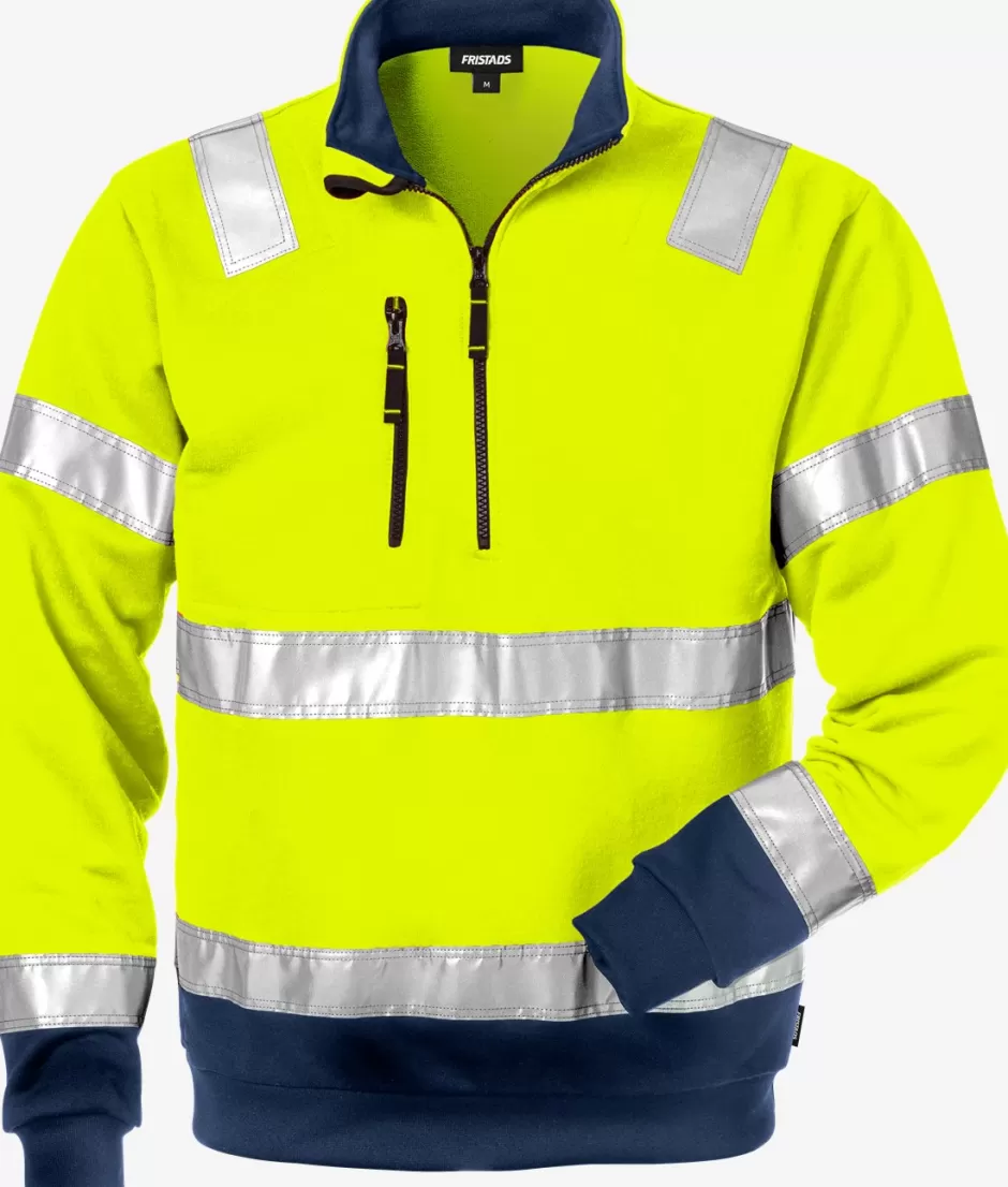 Flash Sale Fristads Hi Vis Lynlås Sweatshirt Kl.3 728 Hi-Vis gul/Marine - 171