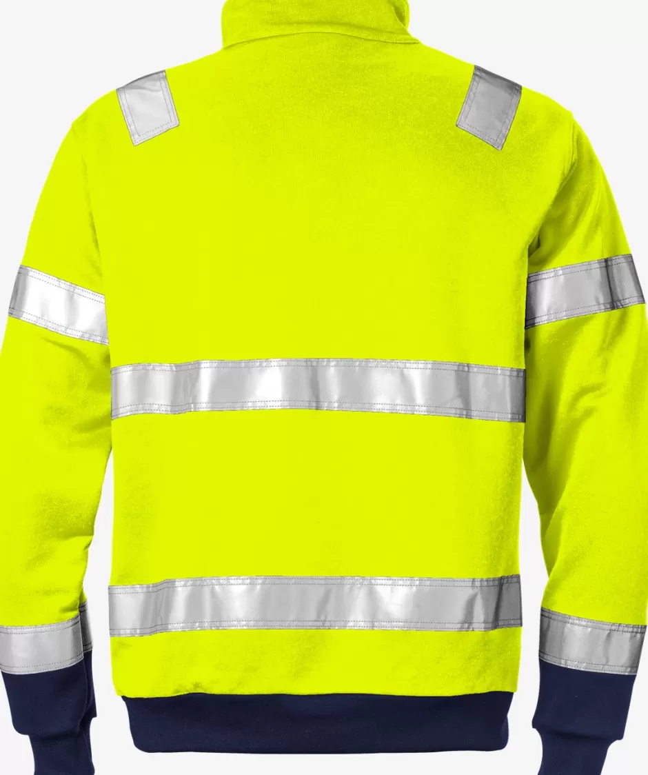 Flash Sale Fristads Hi Vis Lynlås Sweatshirt Kl.3 728 Hi-Vis gul/Marine - 171