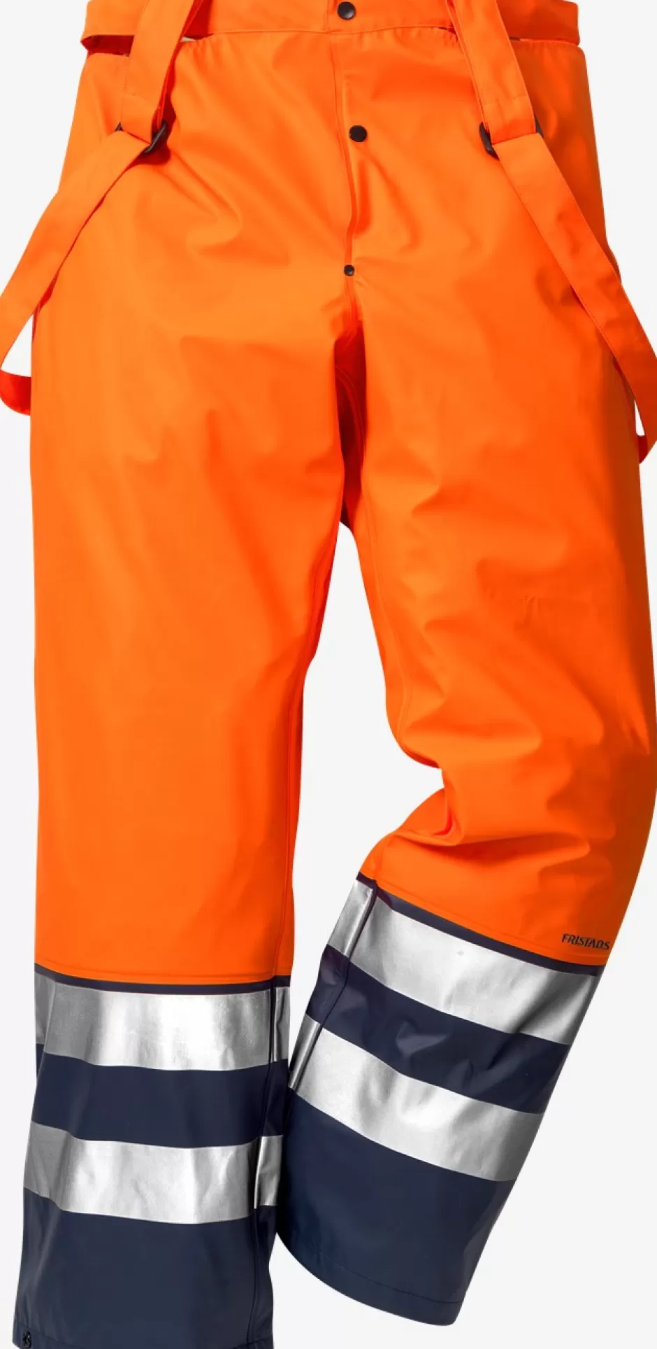 Sale Fristads Hi Vis Regnbukser Kl.2 2625 RS Hi-Vis Orange/Marine - 271