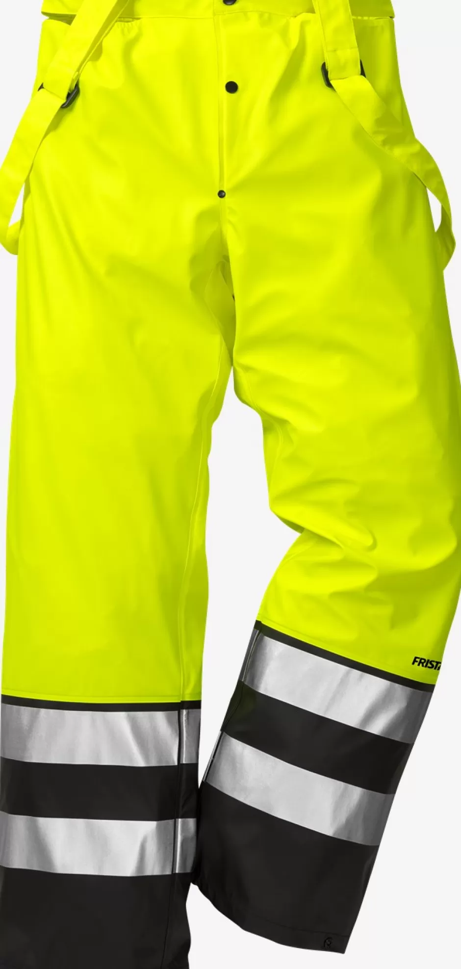 Clearance Fristads Hi Vis Regnbukser Kl.2 2625 RS Hi-Vis Gul/Sort - 196