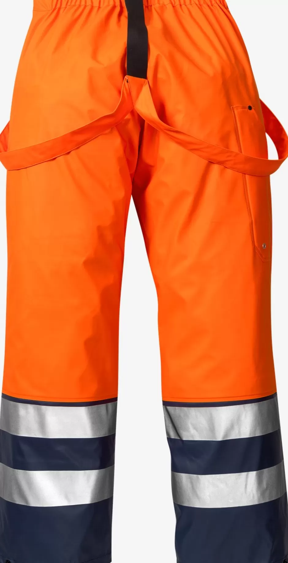 Sale Fristads Hi Vis Regnbukser Kl.2 2625 RS Hi-Vis Orange/Marine - 271