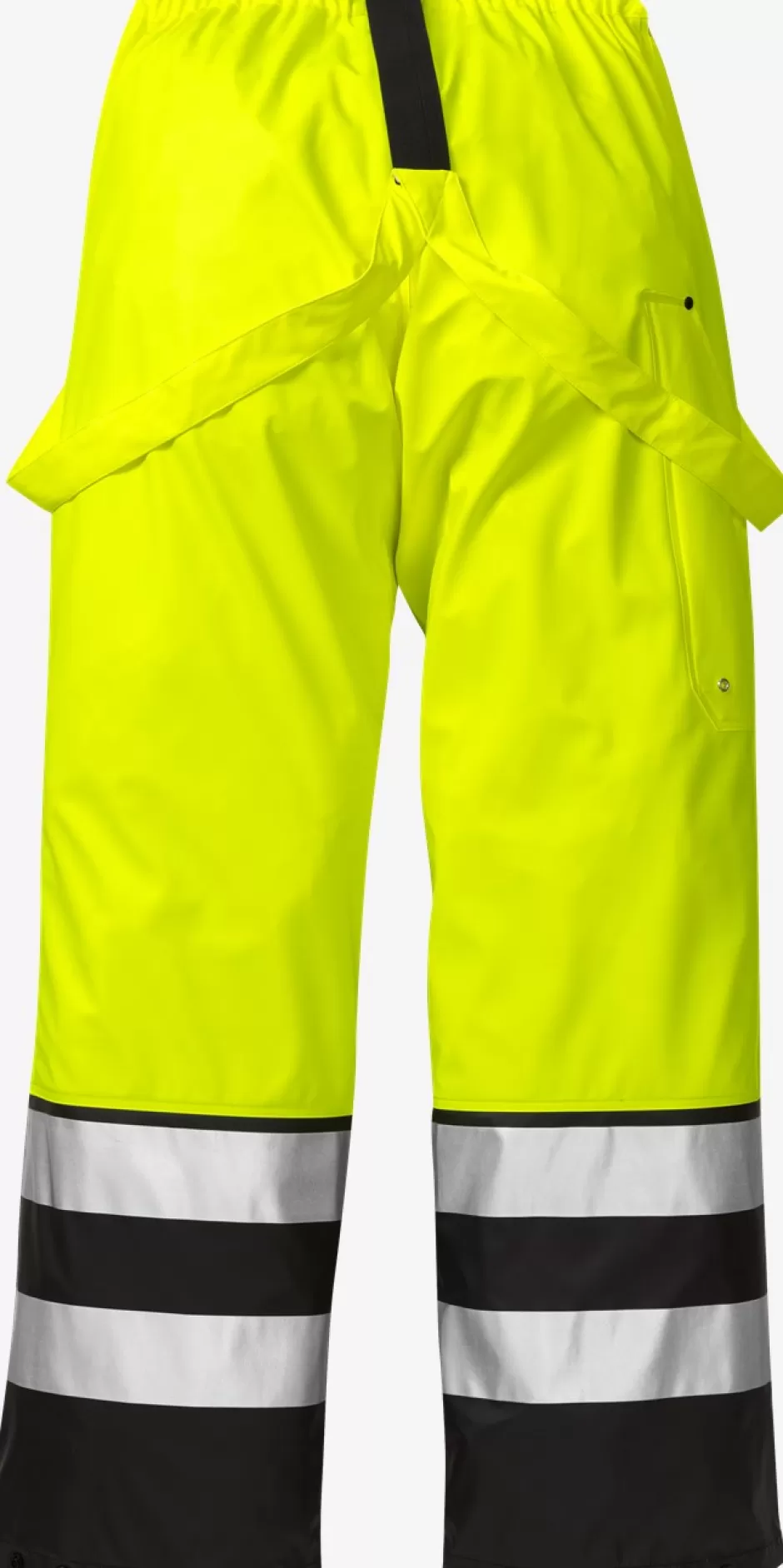 Clearance Fristads Hi Vis Regnbukser Kl.2 2625 RS Hi-Vis Gul/Sort - 196