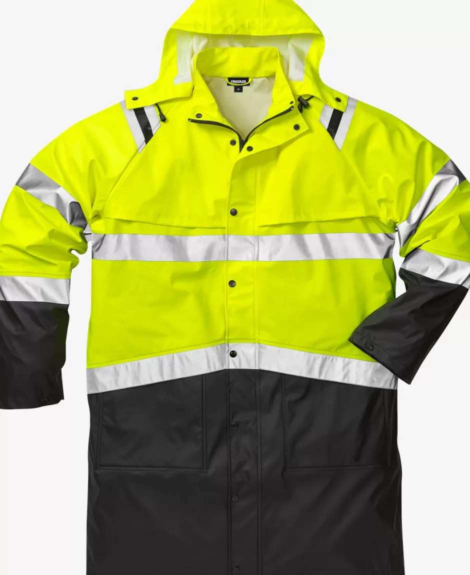 Clearance Fristads Hi Vis Regnfrakke Kl.3 4634 Hi-Vis Gul/Sort - 196