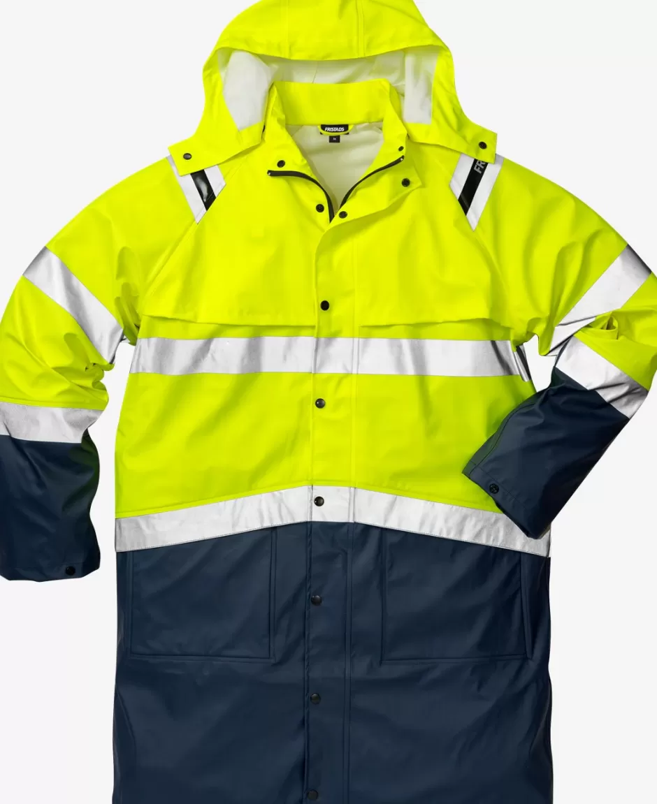 Hot Fristads Hi Vis Regnfrakke Kl.3 4634 Hi-Vis gul/Marine - 171