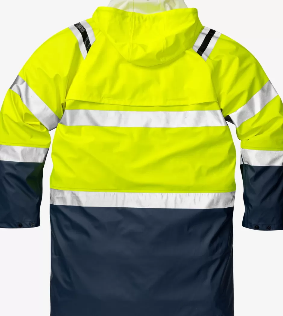 Hot Fristads Hi Vis Regnfrakke Kl.3 4634 Hi-Vis gul/Marine - 171