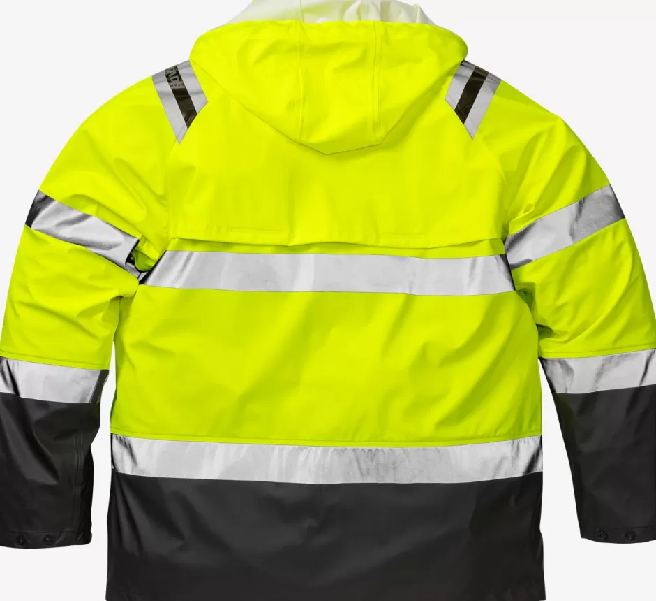 Sale Fristads Hi Vis Regnjakke Kl.3 4624 Hi-Vis Gul/Sort - 196