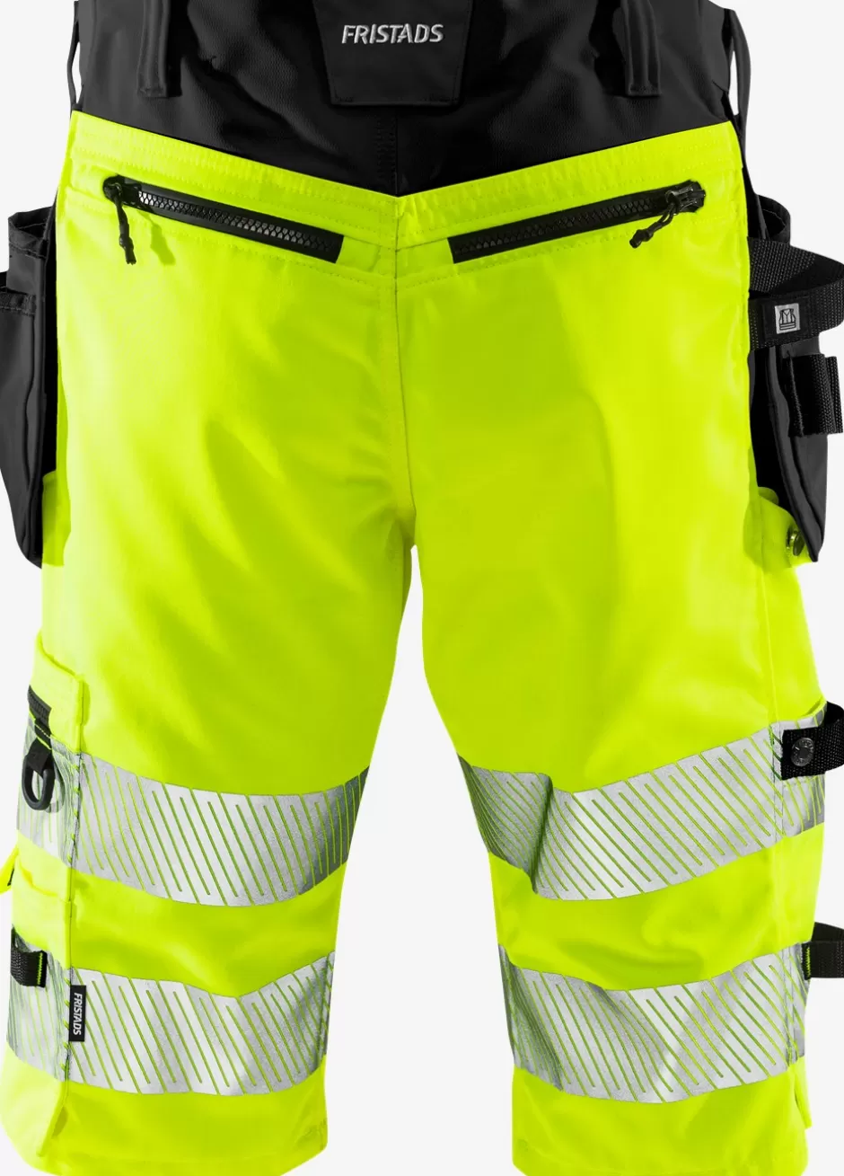 Outlet Fristads Hi Vis Stretch Shorts Kl. 1 2509 PLU Hi-Vis Gul/Sort - 196