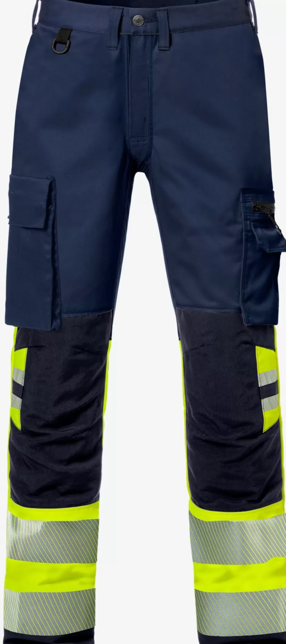 Store Fristads Hi Vis Stretchbukser Dame Kl.1 2708 Hi-Vis gul/Marine - 171