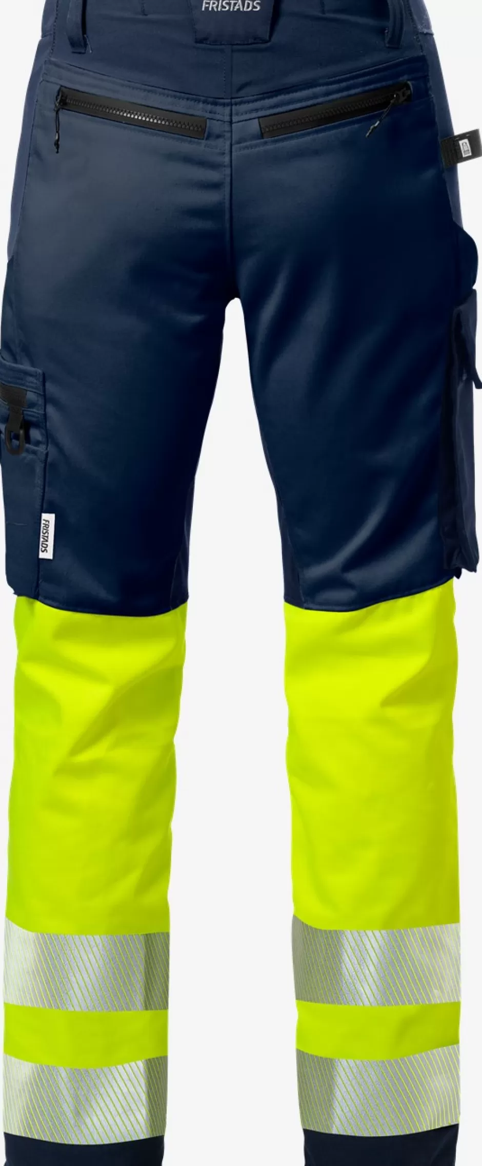 Store Fristads Hi Vis Stretchbukser Dame Kl.1 2708 Hi-Vis gul/Marine - 171