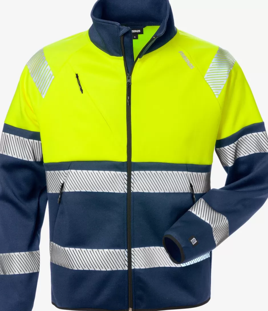 Fashion Fristads Hi Vis Sweat Jakke Kl. 1 4517 Hi-Vis gul/Marine - 171