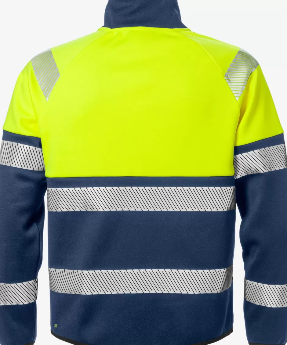 Fashion Fristads Hi Vis Sweat Jakke Kl. 1 4517 Hi-Vis gul/Marine - 171