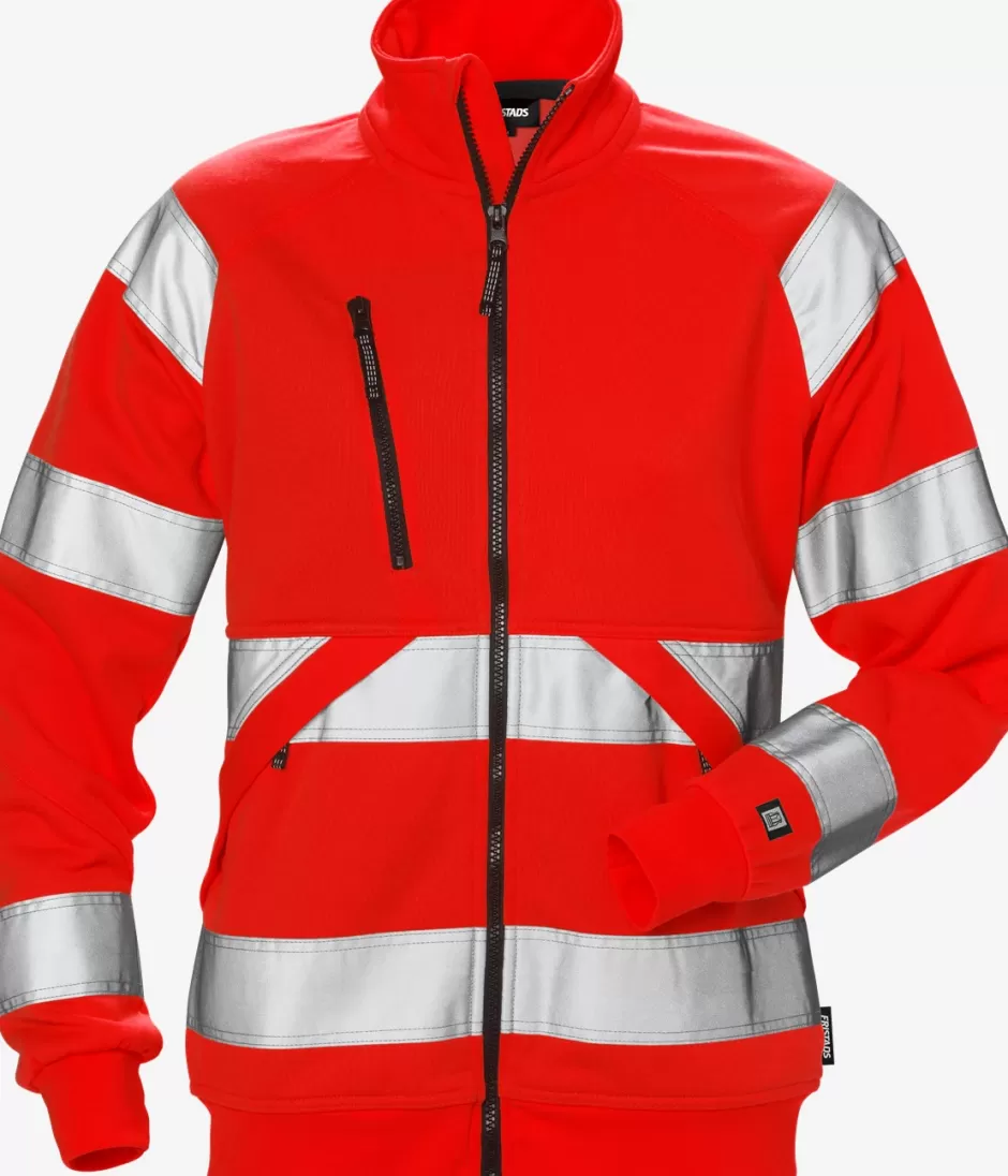 Clearance Fristads Hi Vis Sweatjakke Dame Kl.3 7427 SHV Rød - 330