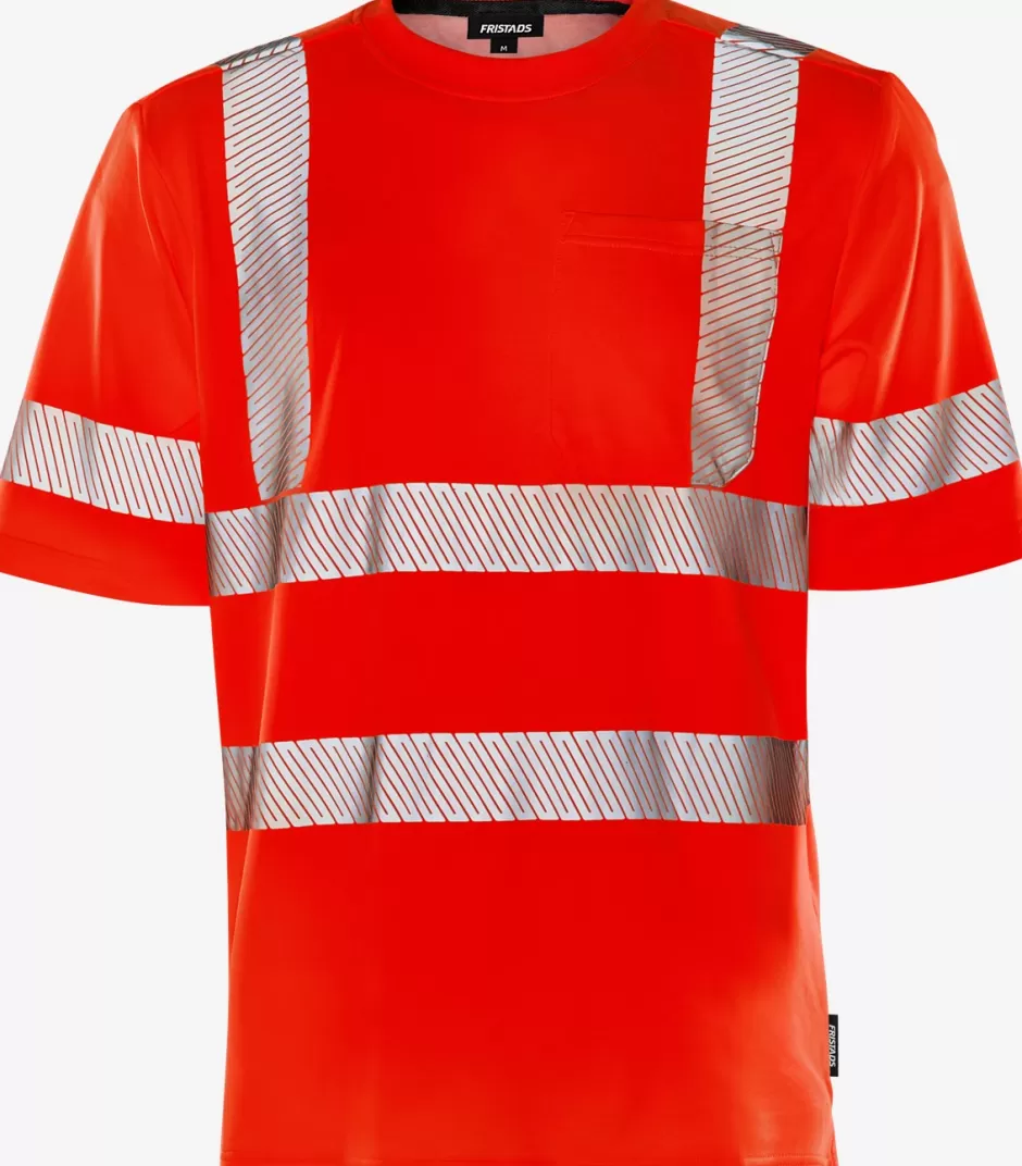 Sale Fristads Hi Vis T-shirt Kl.2 7407 Rød - 330