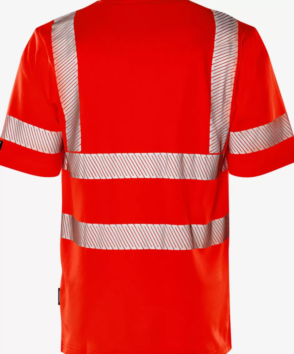 Sale Fristads Hi Vis T-shirt Kl.2 7407 Rød - 330