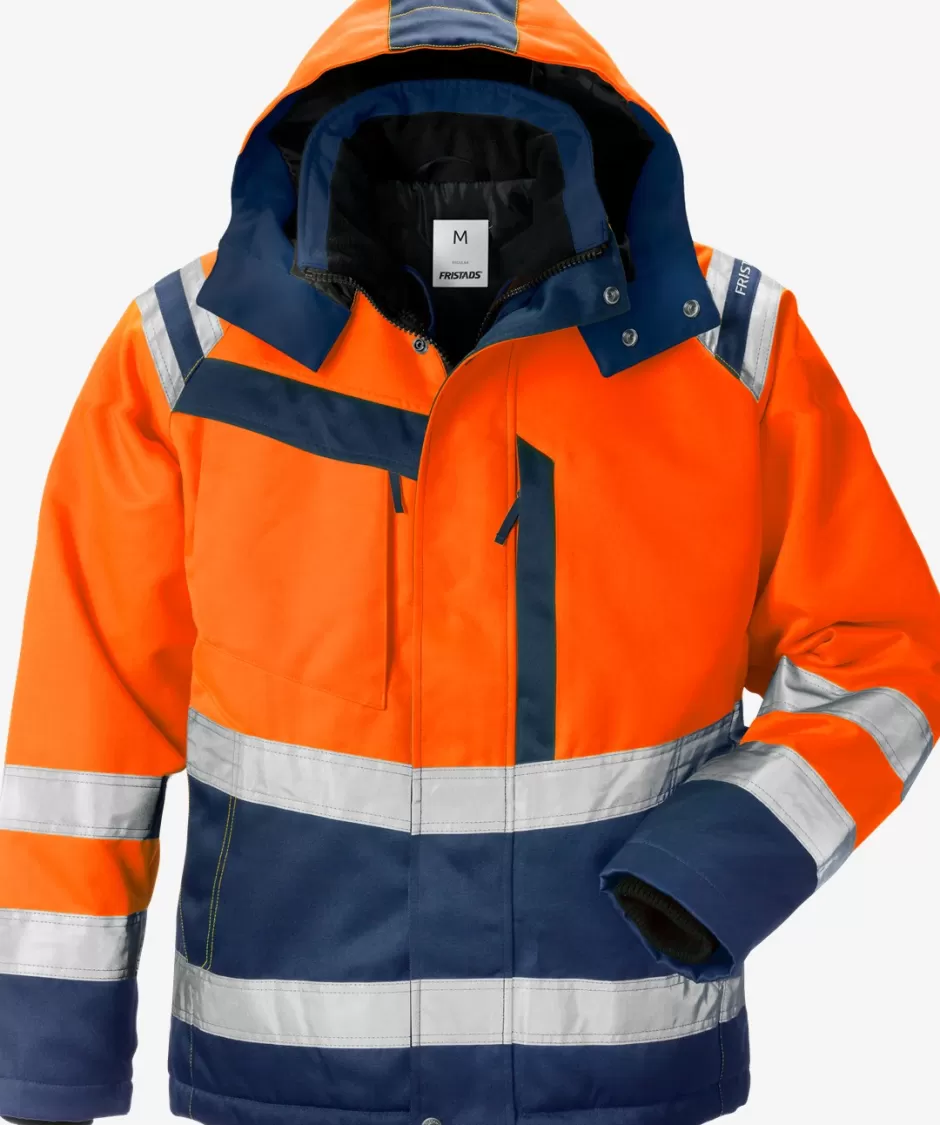 Hot Fristads Hi Vis Vinter Jakke Dame Kl.3 4143 PP Hi-Vis Orange/Marine - 271