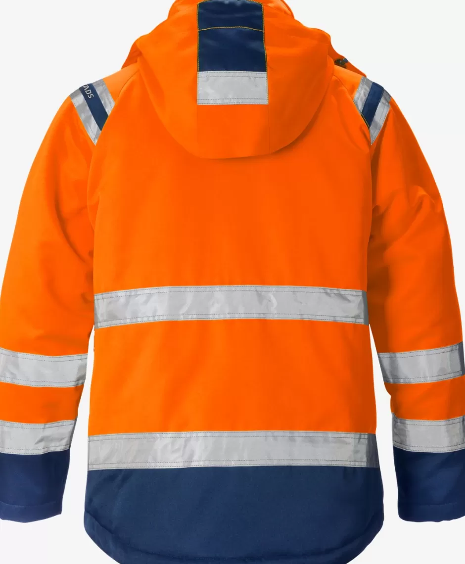 Hot Fristads Hi Vis Vinter Jakke Dame Kl.3 4143 PP Hi-Vis Orange/Marine - 271