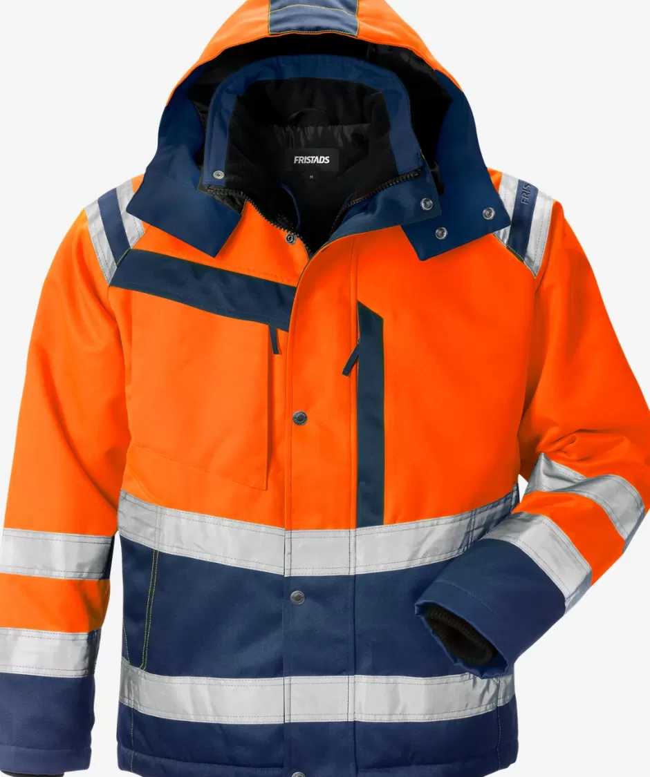 Best Sale Fristads Hi Vis Vinter Jakke Kl.3 4043 Hi-Vis Orange/Marine - 271