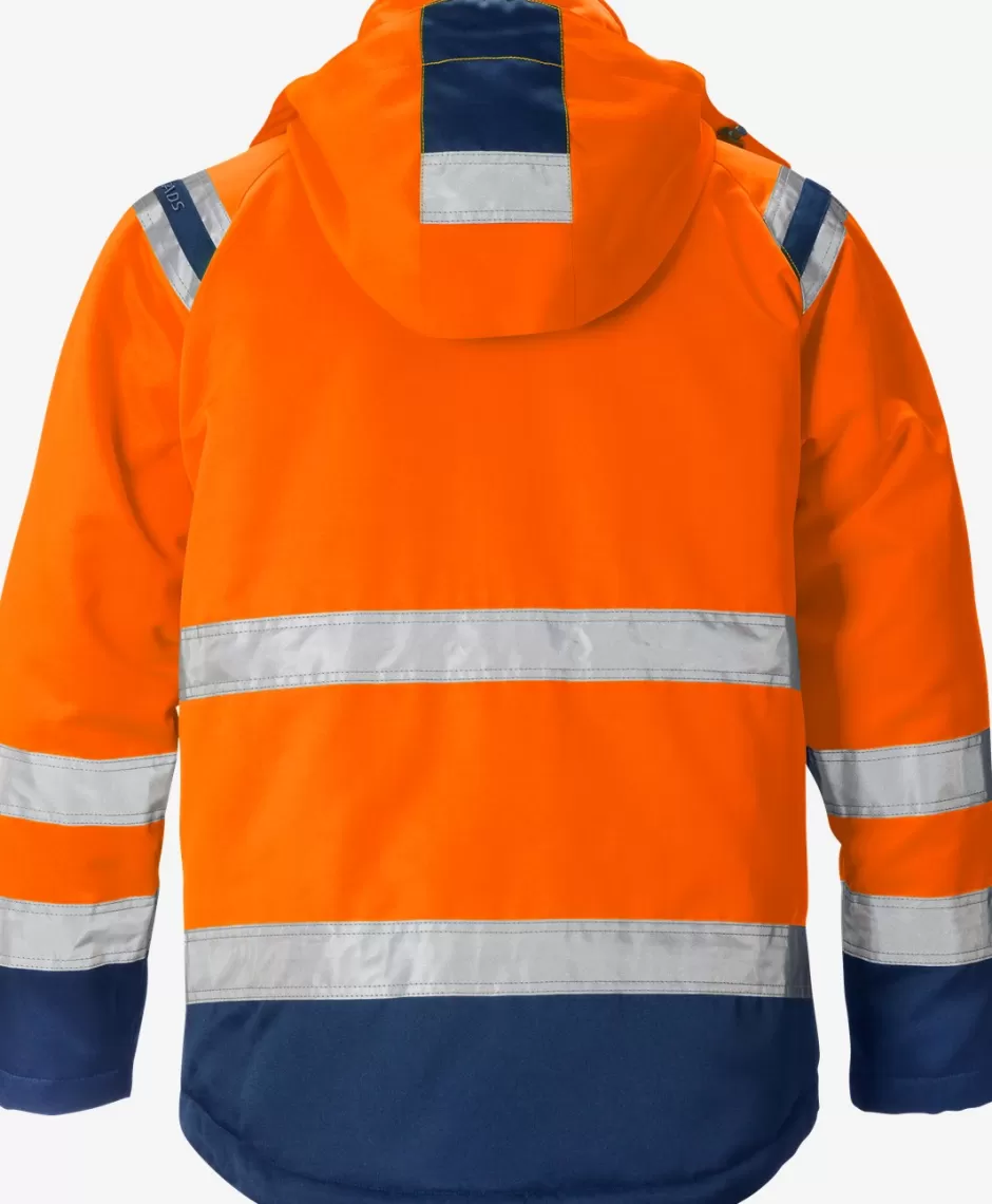 Best Sale Fristads Hi Vis Vinter Jakke Kl.3 4043 Hi-Vis Orange/Marine - 271