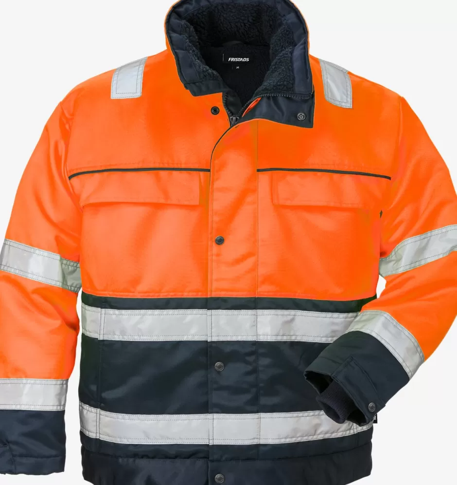 Fashion Fristads Hi Vis Vinterjakke Kl.3 444 Hi-Vis Orange/Marine - 271