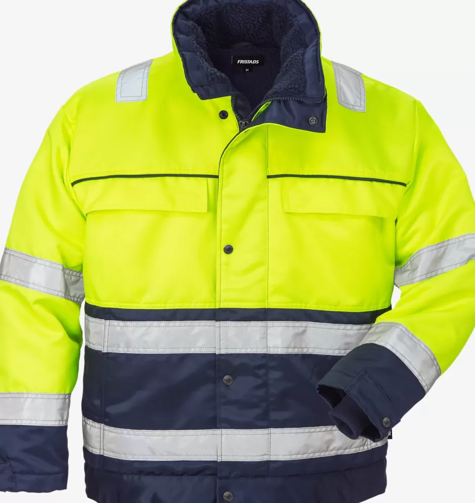 Fashion Fristads Hi Vis Vinterjakke Kl.3 444 Hi-Vis gul/Marine - 171