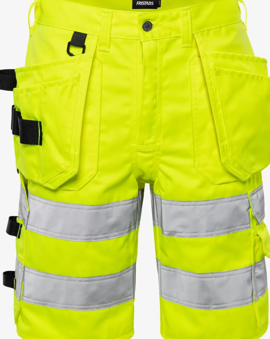 Sale Fristads High Vis Håndværkershorts Kl.2 2028 PLU Hi-Vis gul - 130