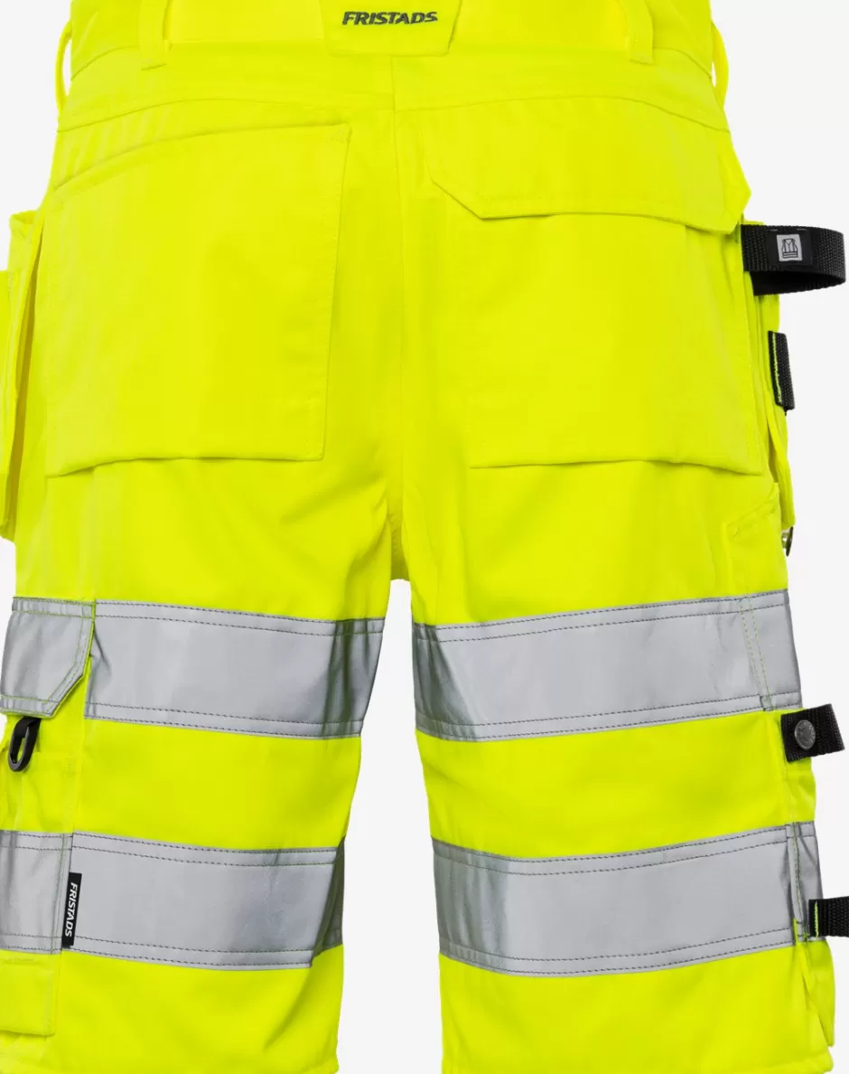 Sale Fristads High Vis Håndværkershorts Kl.2 2028 PLU Hi-Vis gul - 130