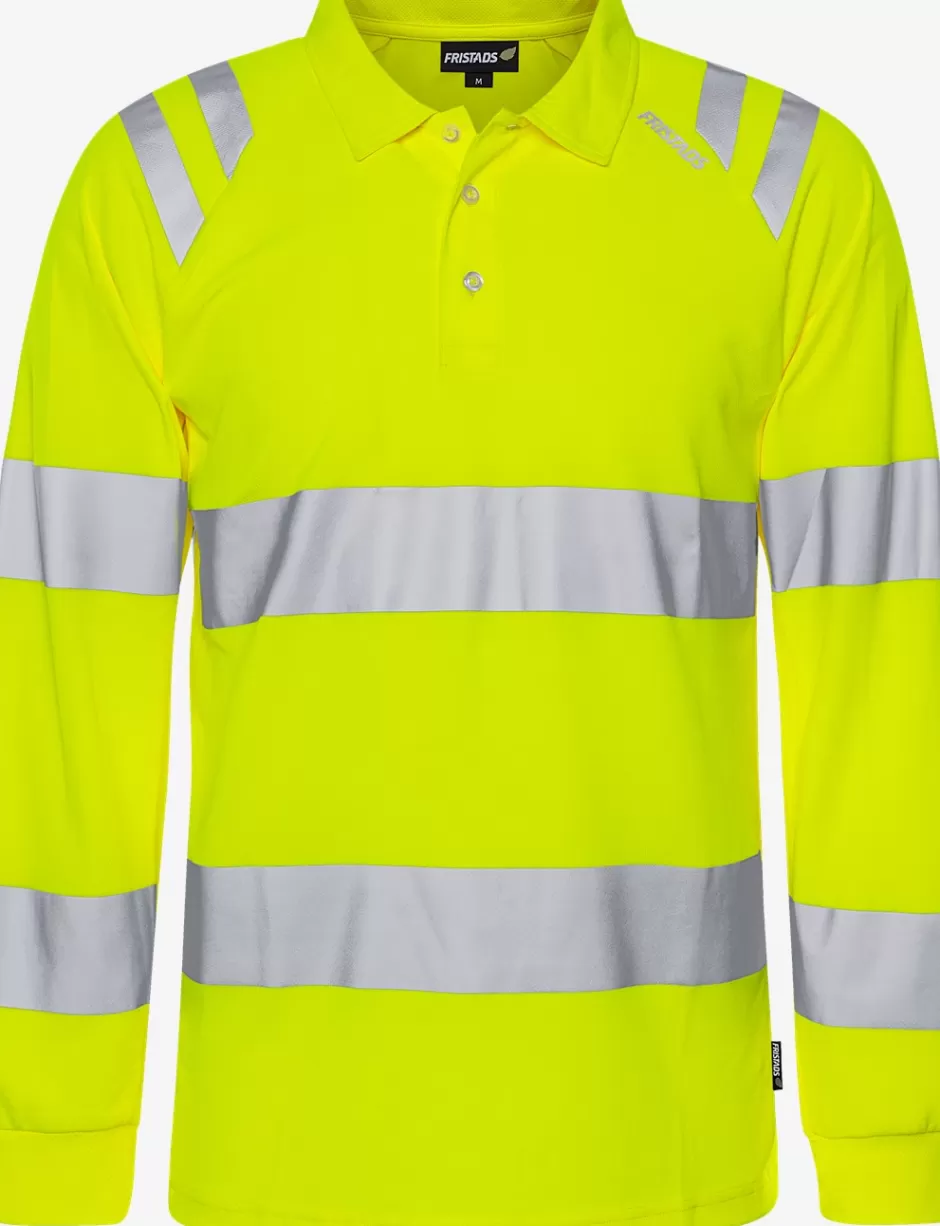 Online Fristads High Vis Langærmet Poloshirt Klasse 3 7864 GPST Hi-Vis gul - 130