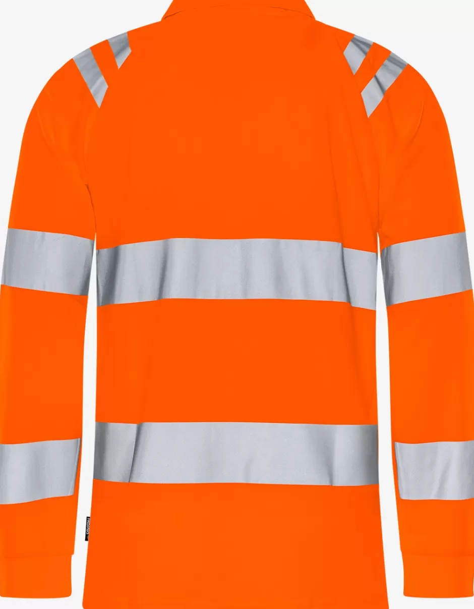 Best Fristads High Vis Langærmet Poloshirt Klasse 3 7864 GPST Hi-Vis orange - 230