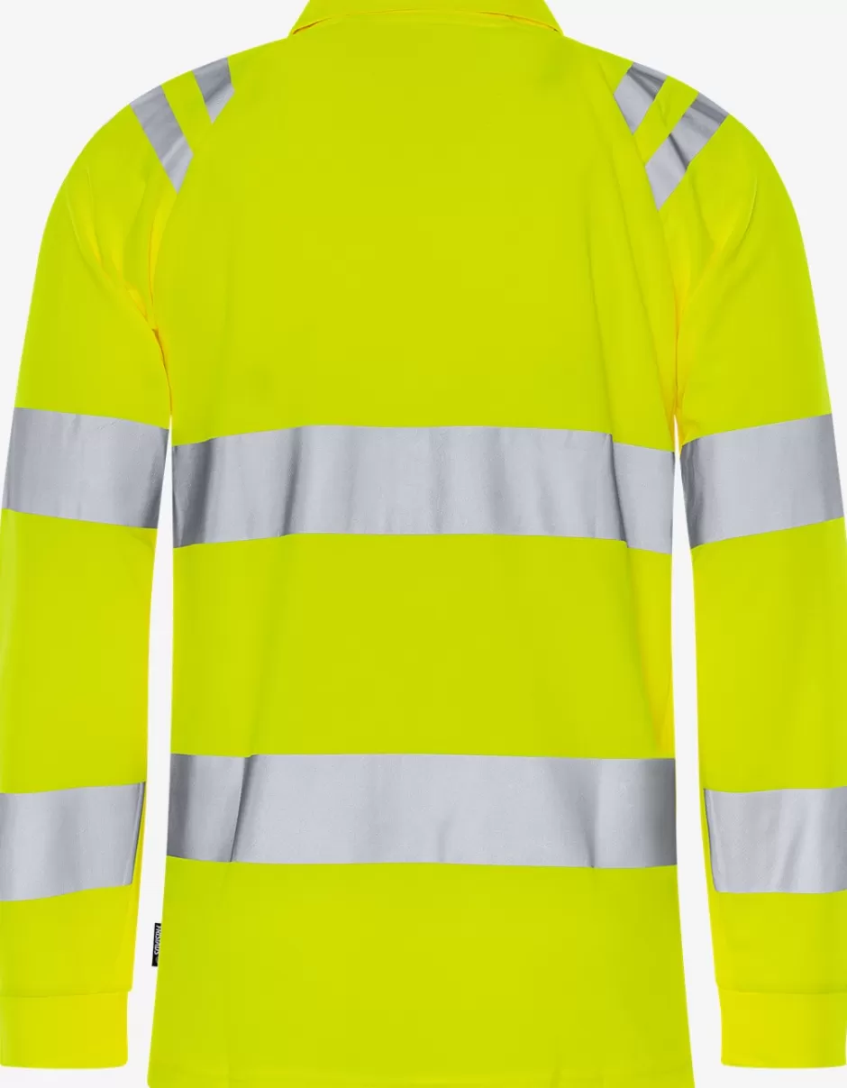 Online Fristads High Vis Langærmet Poloshirt Klasse 3 7864 GPST Hi-Vis gul - 130