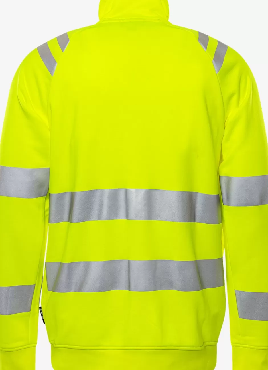 Clearance Fristads High Vis Sweatjakke Klasse 3 7863 GPSW Hi-Vis gul - 130