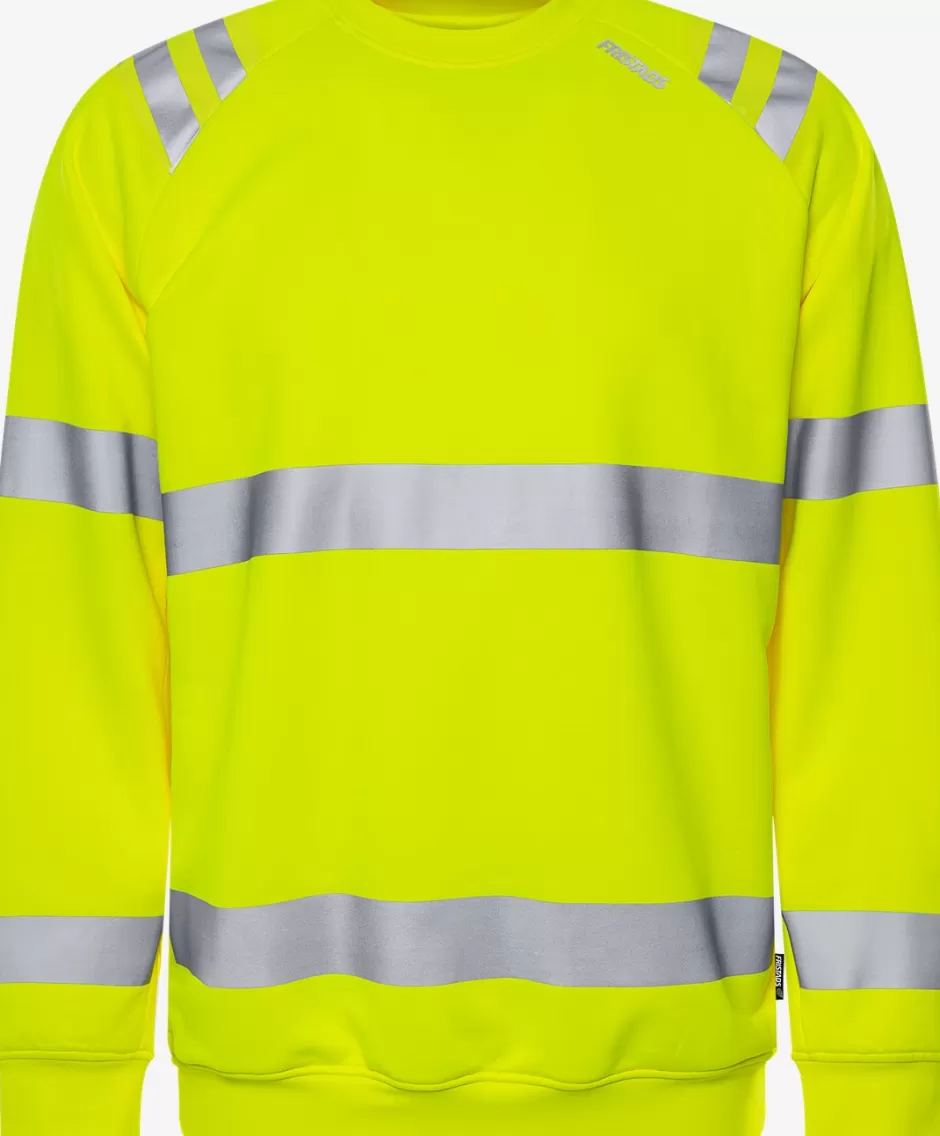 New Fristads High Vis Sweatshirt Klasse 3 7862 GPSW Hi-Vis gul - 130