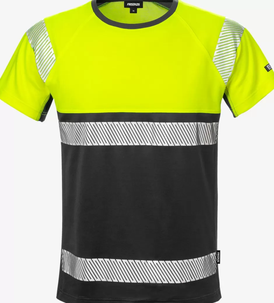 Best Sale Fristads High Vis T-shirt Kl.1 7518 THV Hi-Vis Gul/Sort - 196