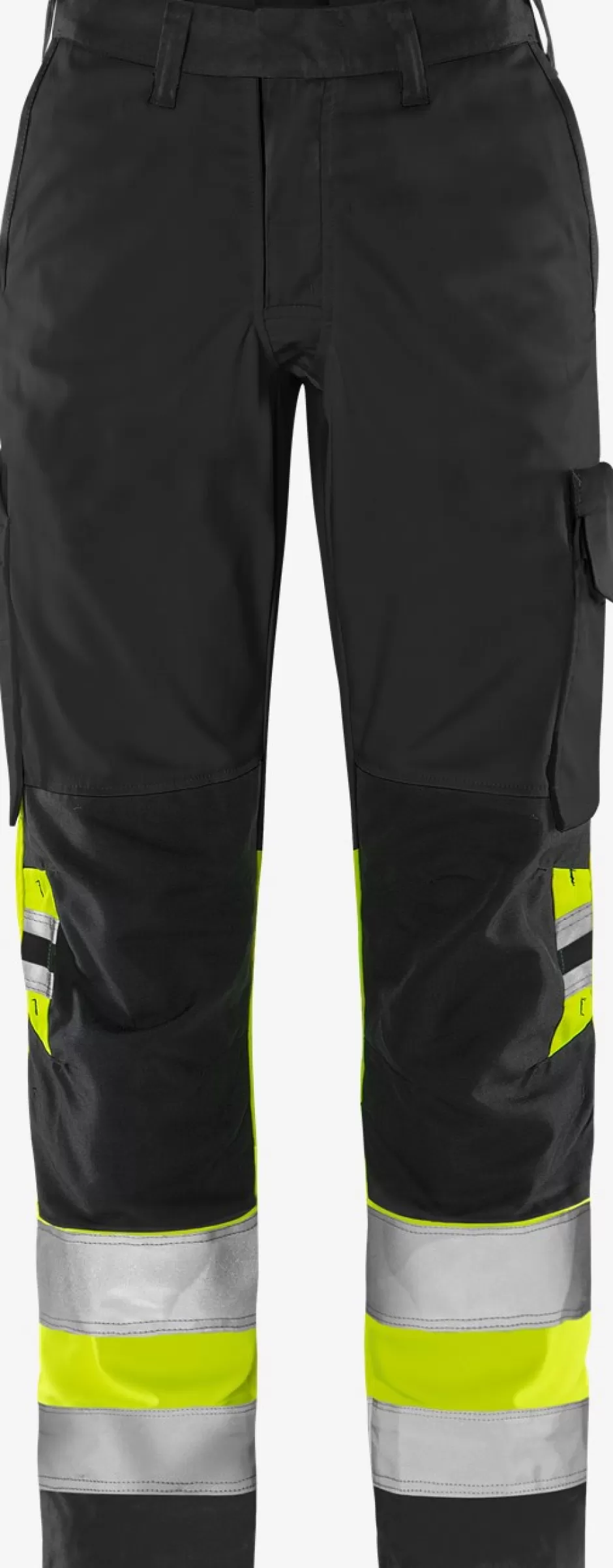 Sale Fristads HiVis Green Bukser Dame Kl.1 2652 GPLU Hi-Vis Gul/Sort - 196