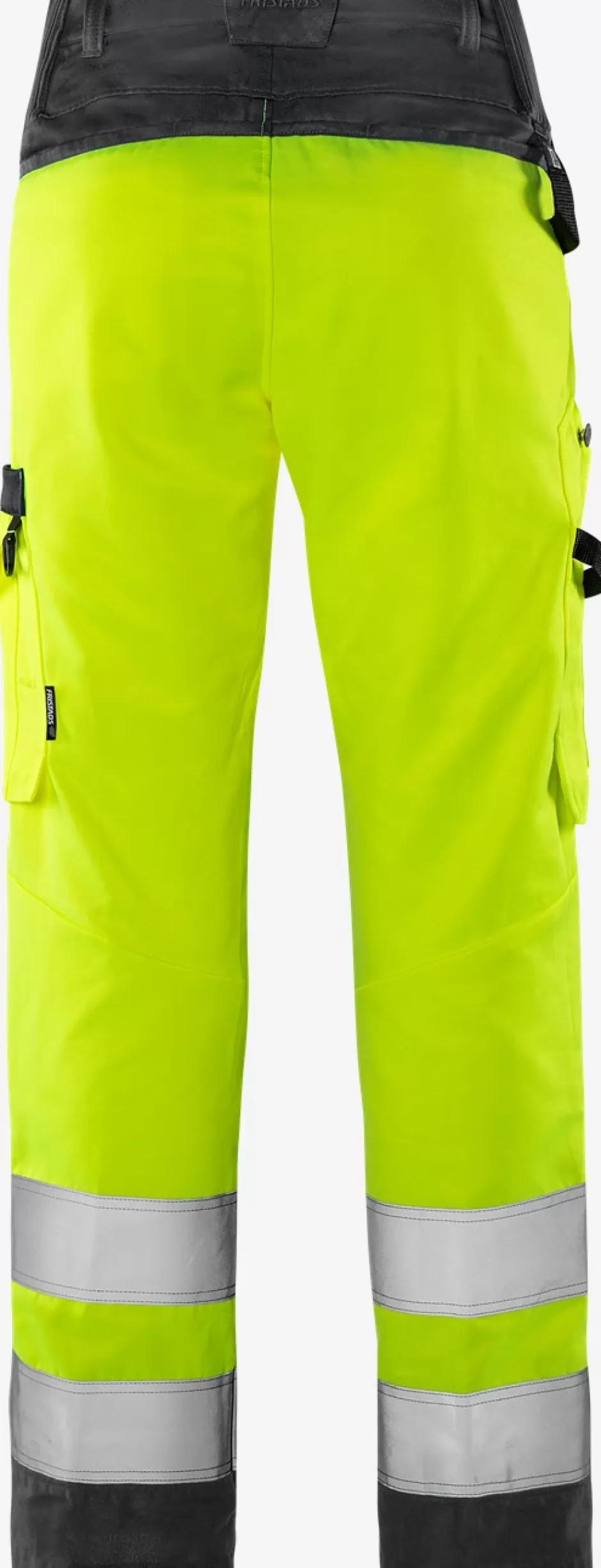 Store Fristads HiVis Green Bukser Dame Kl.2 2642 GPLU Hi-Vis Gul/Sort - 196