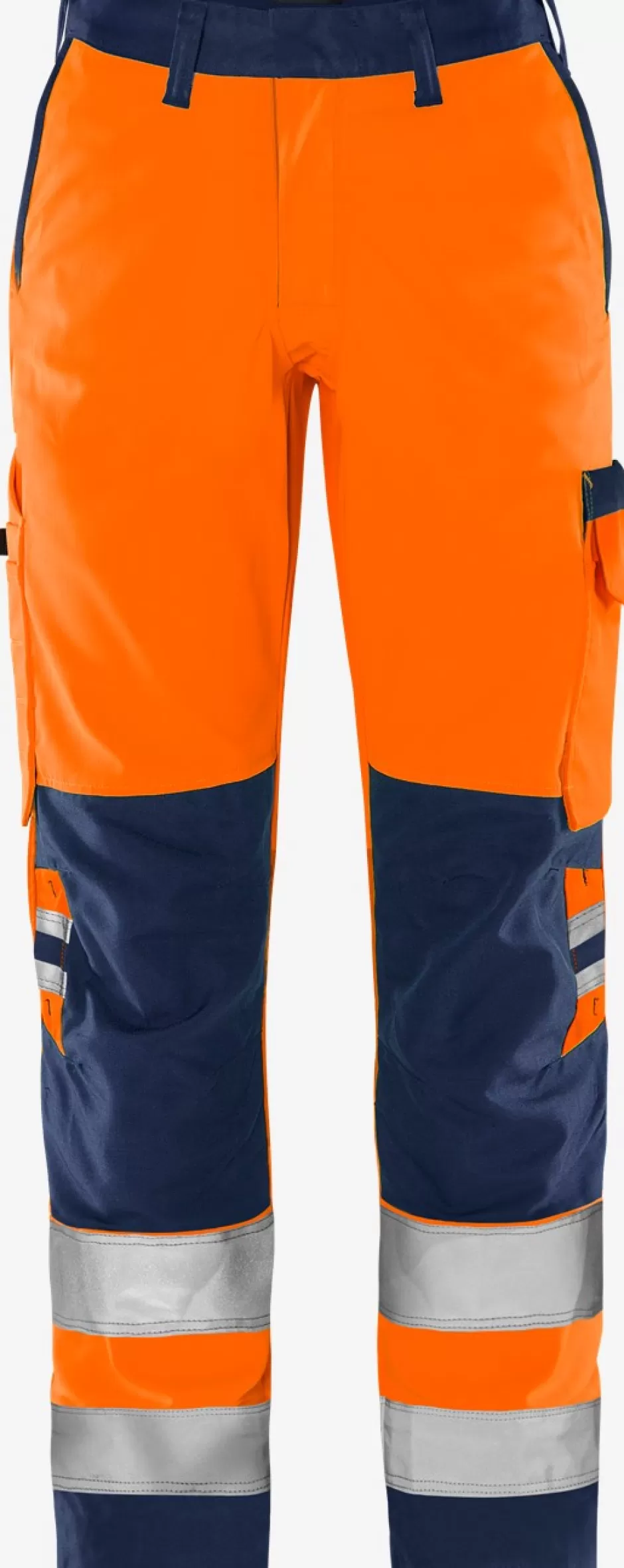 Hot Fristads HiVis Green Bukser Dame Kl.2 2642 GPLU Hi-Vis Orange/Marine - 271