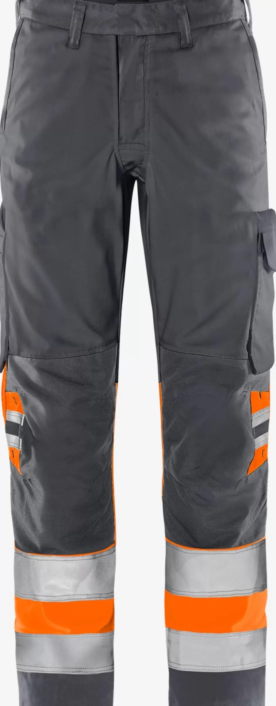 Sale Fristads HiVis Green Bukser Kl.1. 2649 GPLU HiVis Orange/Grå - 286