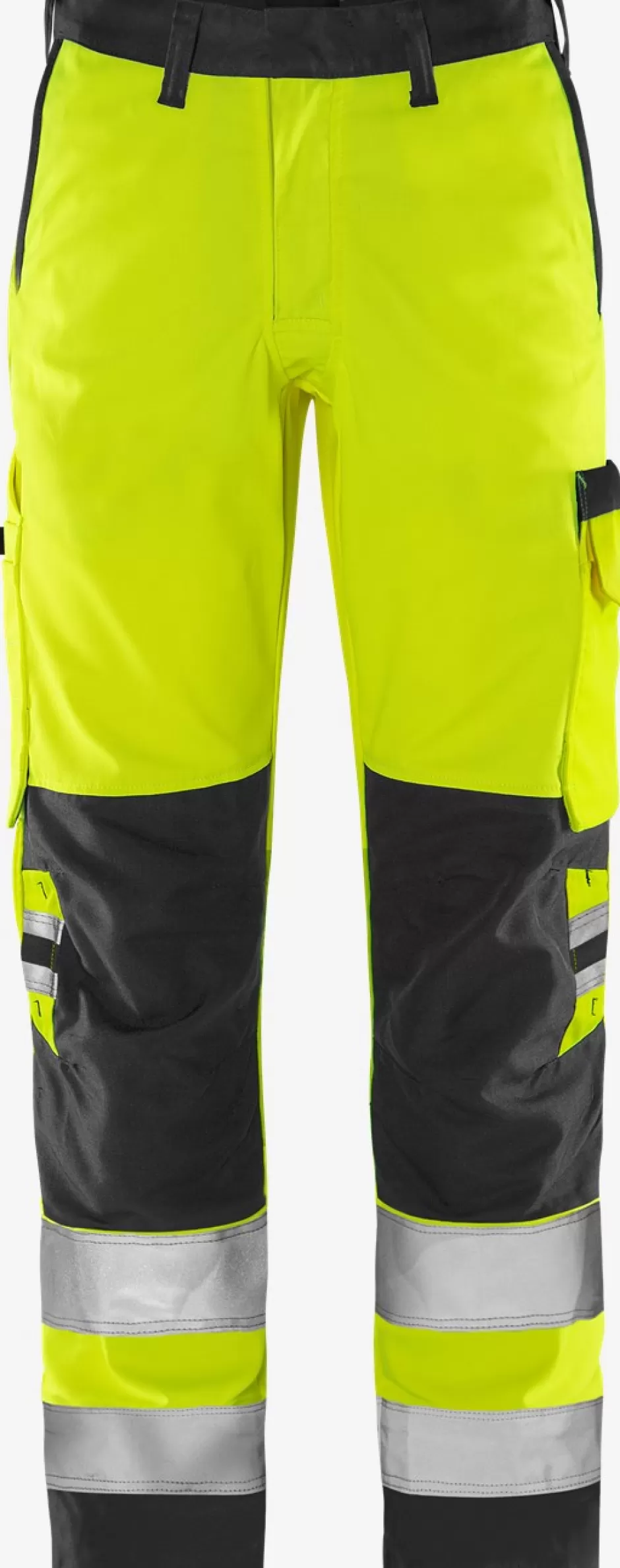 New Fristads HiVis Green Bukser Kl.2 2651 GPLU Hi-Vis Gul/Sort - 196