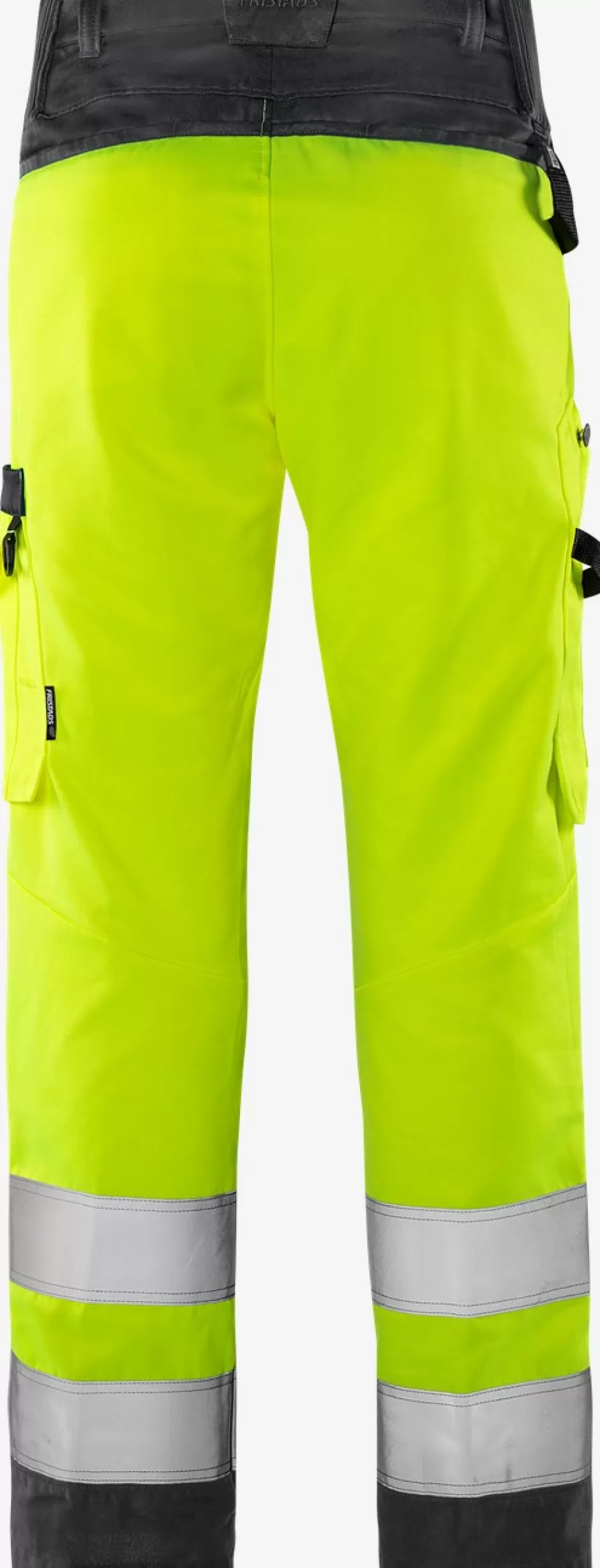 New Fristads HiVis Green Bukser Kl.2 2651 GPLU Hi-Vis Gul/Sort - 196