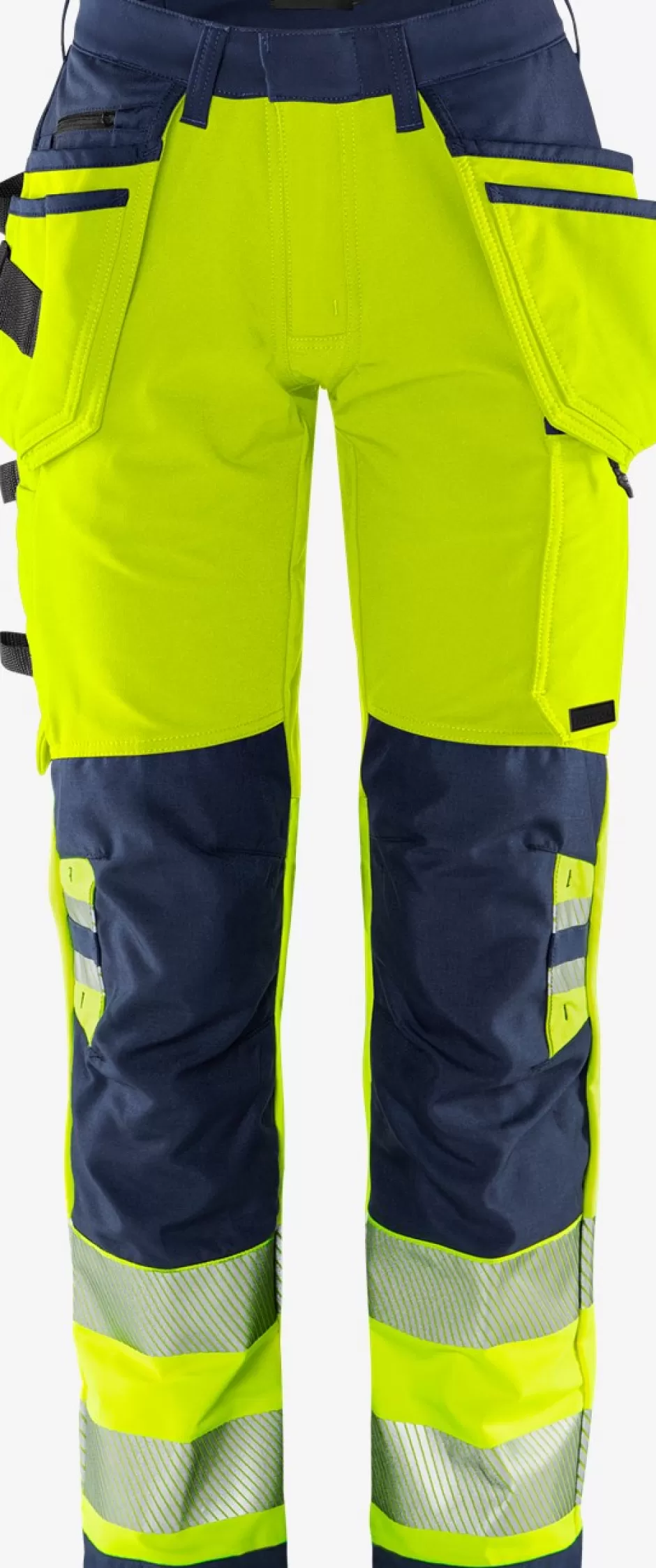 Cheap Fristads HiVis Green Håndværker Stretchbuks Dame Klasse 2 2664 GSTP Hi-Vis gul/Marine - 171