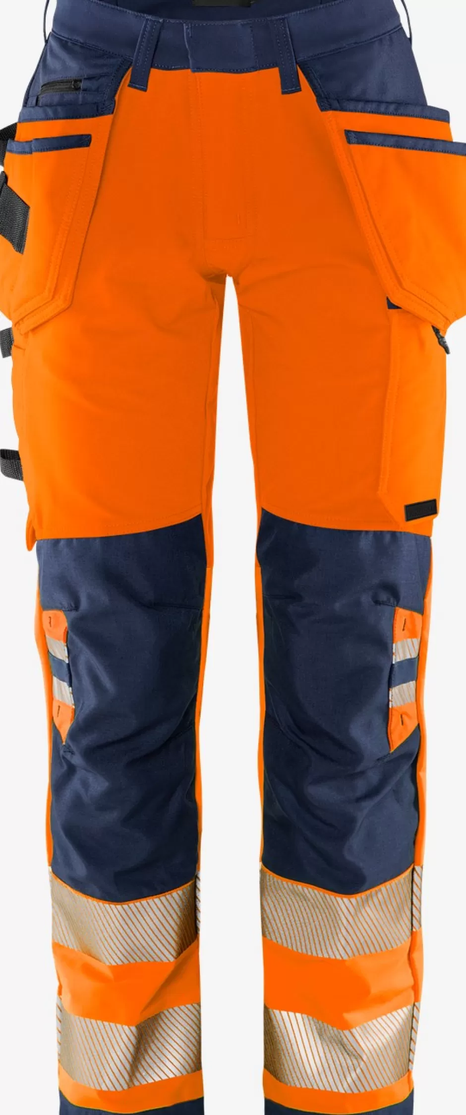 Online Fristads HiVis Green Håndværker Stretchbuks Dame Klasse 2 2664 GSTP Hi-Vis Orange/Marine - 271