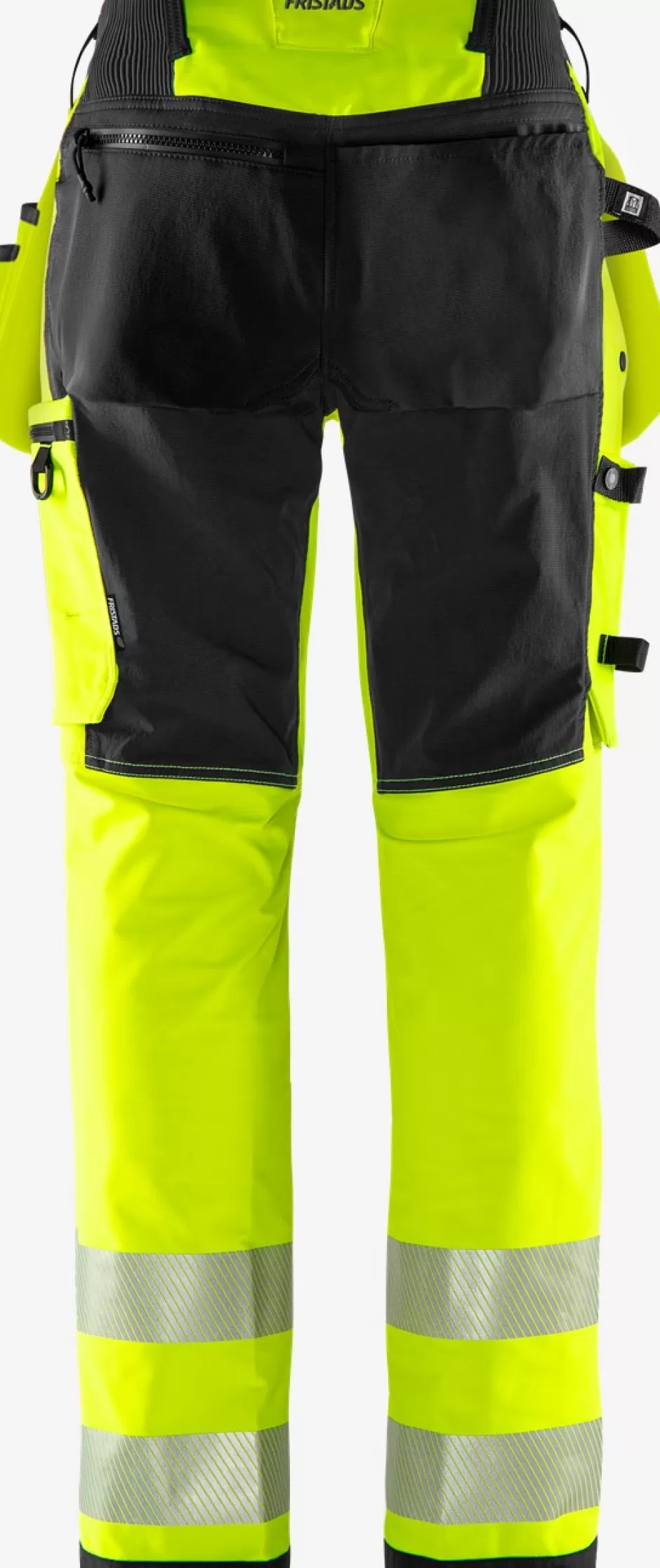 Outlet Fristads HiVis Green Håndværker Stretchbuks Dame Klasse 2 2664 GSTP Hi-Vis Gul/Sort - 196