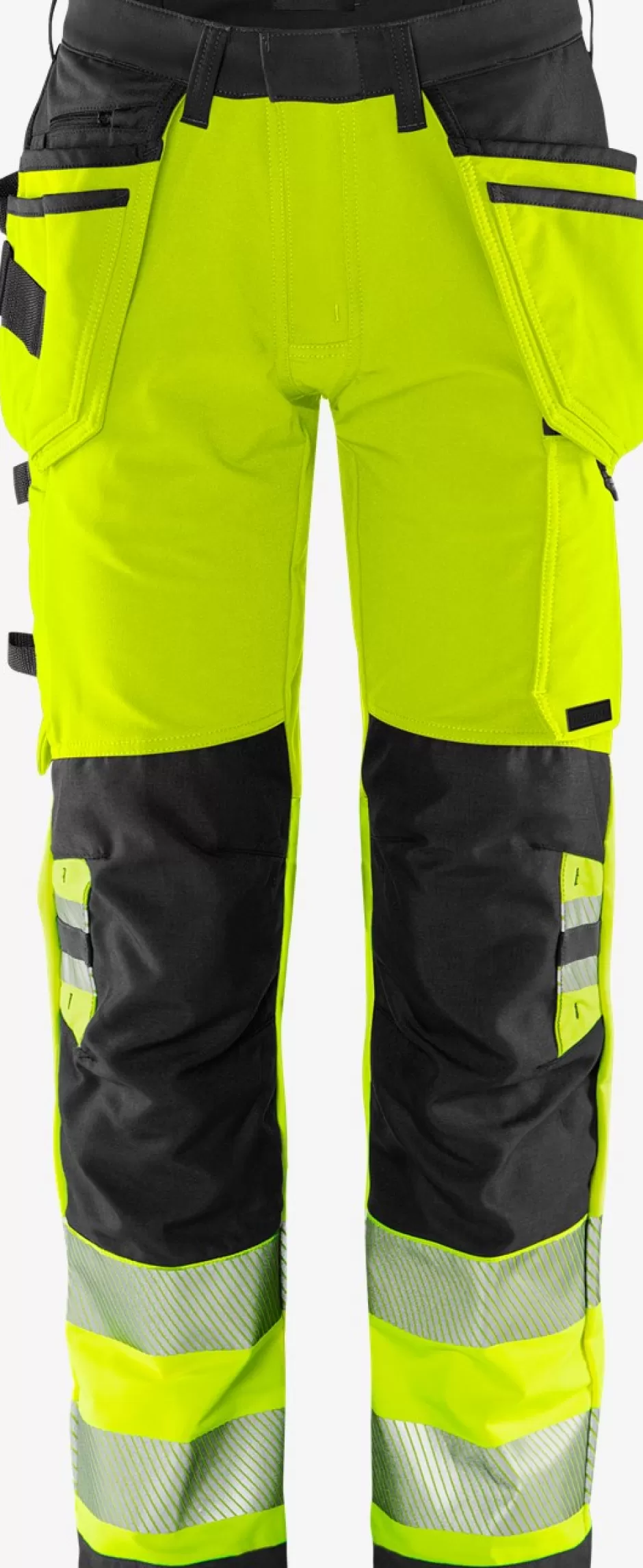 Clearance Fristads HiVis Green Håndværker Stretchbuks Klasse 2 2644 GSTP Hi-Vis Gul/Sort - 196